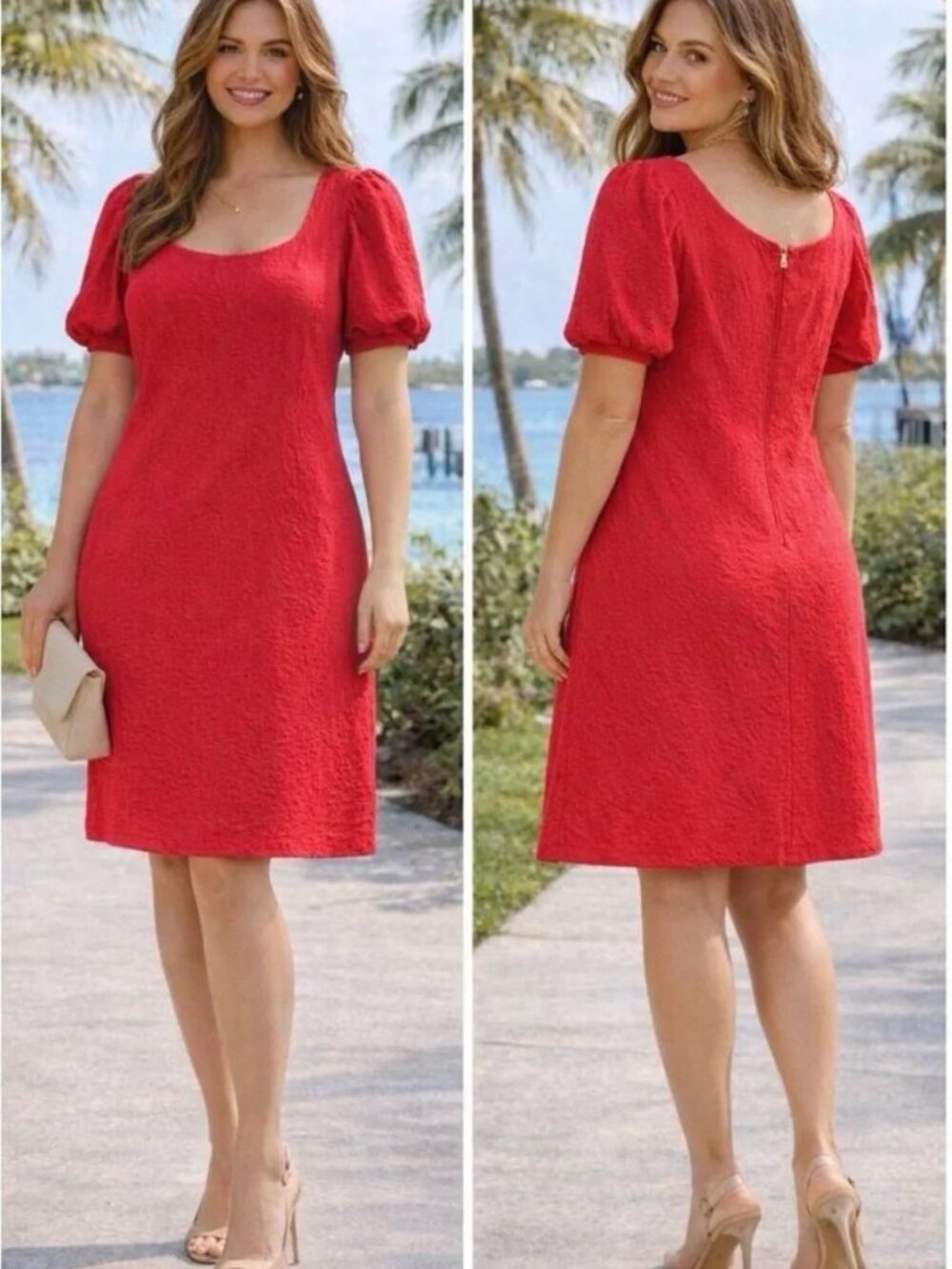 Lilly Pulitzer Elisha Shift Dress Rocco Red Wavy Knit Jacquard NWT Womens Medium